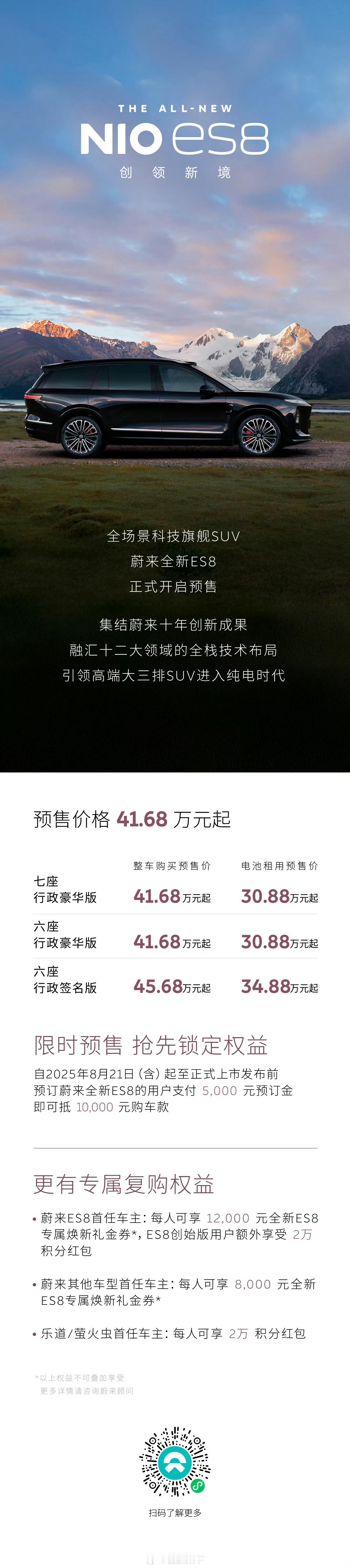 全新蔚来ES8价格我确实也迷糊了……订单自然不用解释。我的朋友圈和车友群不胜枚举