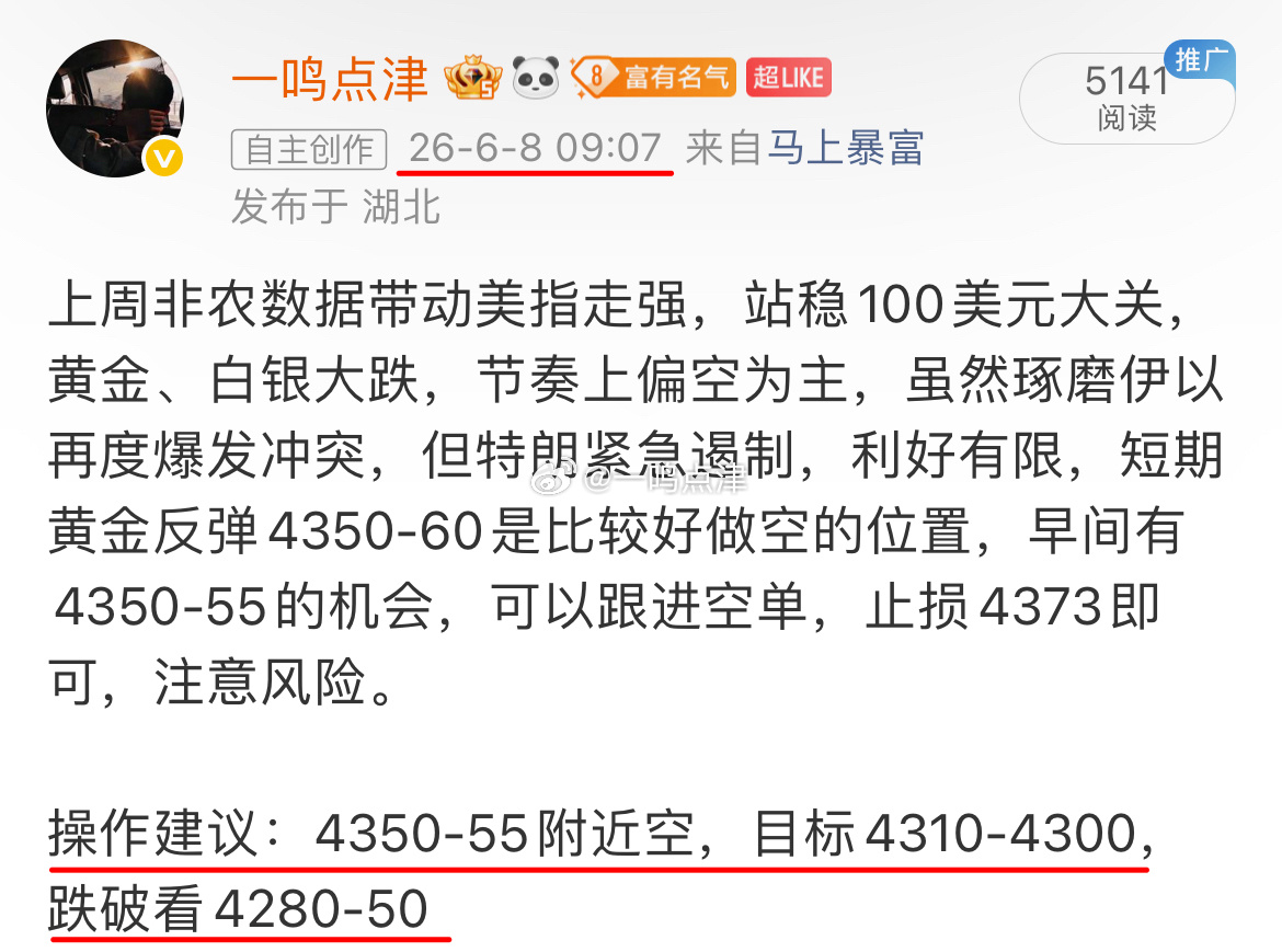 早评再次奠定胜局！给出的4350箜看至4280-50成功抵达，这波85點如期兑现