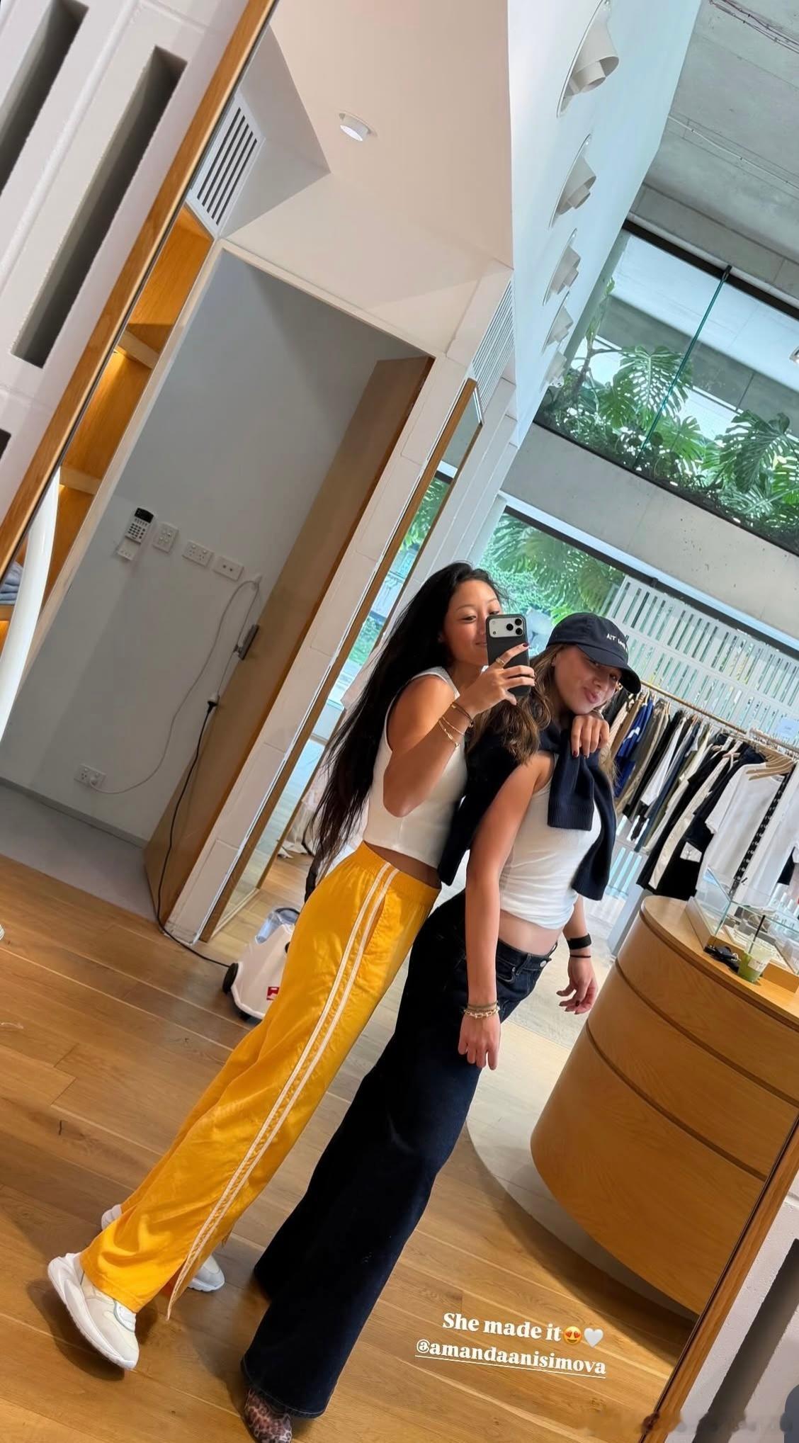 阿尼西莫娃🤝韩天遇Amanda和Priscilla在澳大利亚见面了，两位也是有