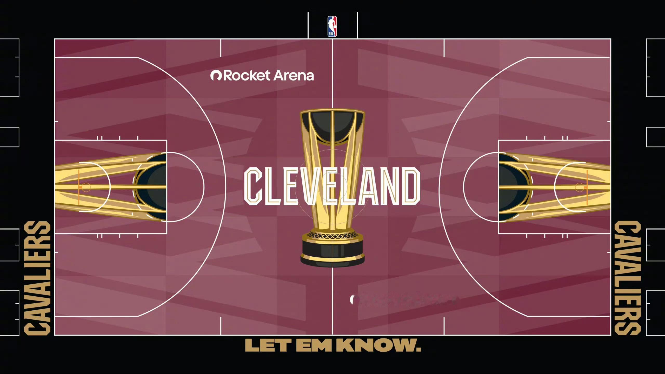 骑士nba NBA杯主场地板效果图[照相机]有点帅[彩虹屁] ​​​