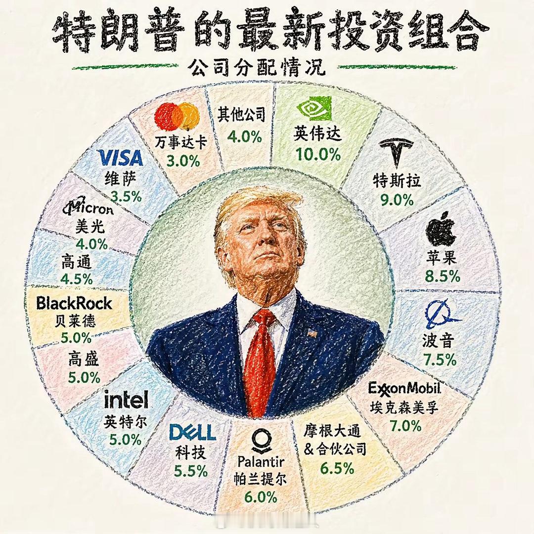 扒了扒特朗普最新的持仓明细，不由得给这老头点赞啊！我原本以为就是个70多岁老头乐