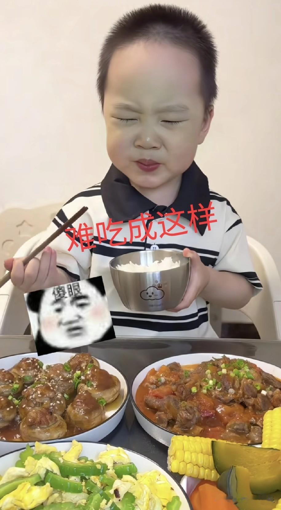 我要是米乐妈，可不忍心逼孩子吃这些

米乐吃了一口苦瓜，都要哭了，但是妈妈非让他