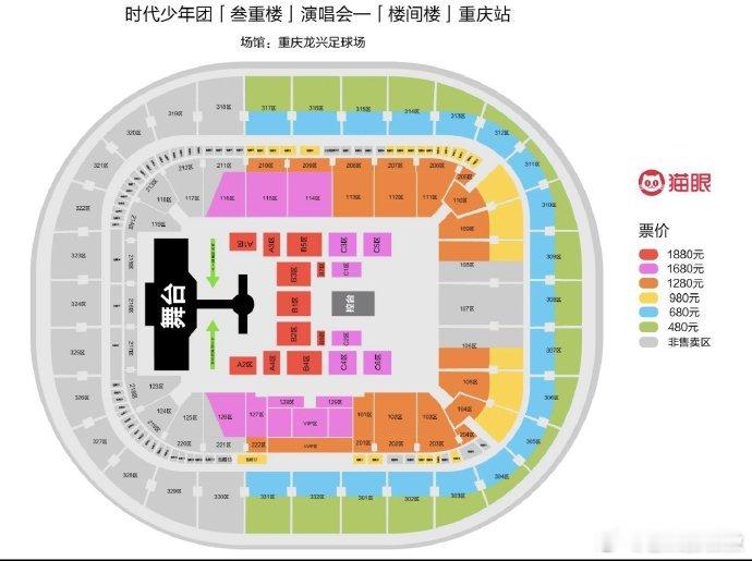 时代少年团演唱会票价，你定的目标是抢哪个区域？[思考] ​​​