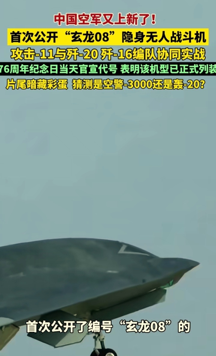 刷到好几个媒体的短视频称攻击-11代号是“玄龙08”，这个应该是误解吧，代号应该