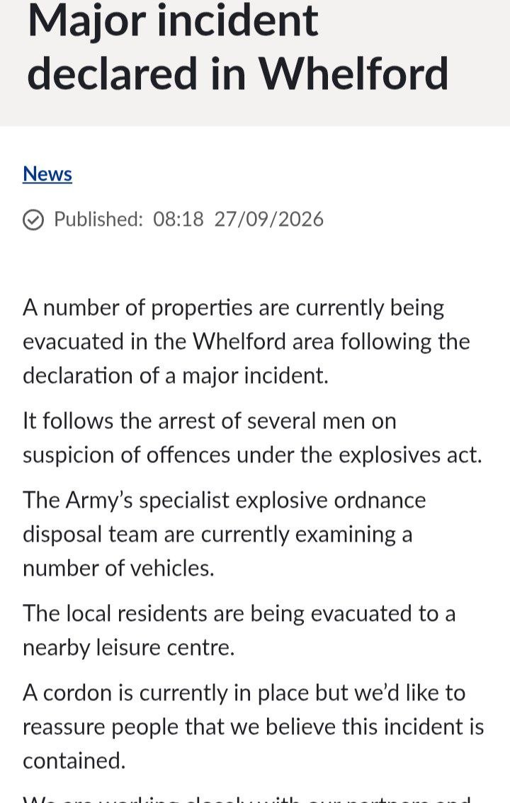 突发消息：据监视该基地的航空观测人士消息，英国费尔福德皇家空军基地已被提升至FP