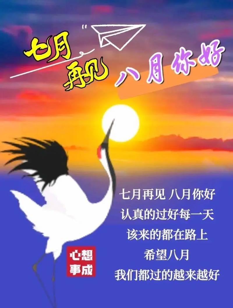 七月的故事写满了蝉鸣与晚霞，八月的序章正等在等着我们添上新的笔画。
愿所有美好不