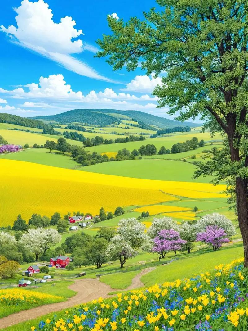 七律 春光通韵
东君信步到湖滨，
点染丹青妙入神。
嫩柳梳风初试眼，
夭桃照水乍