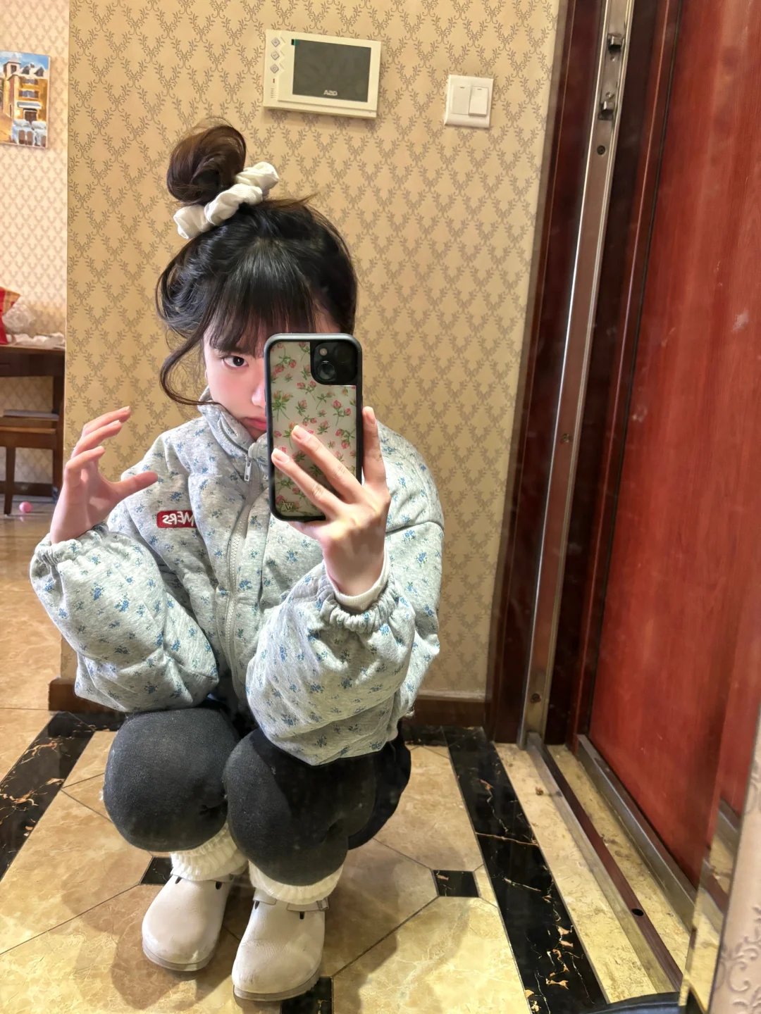 冬天只能扎头发 不然显得我很熊ᐡ•͈ ·̭ •͈ᐡ