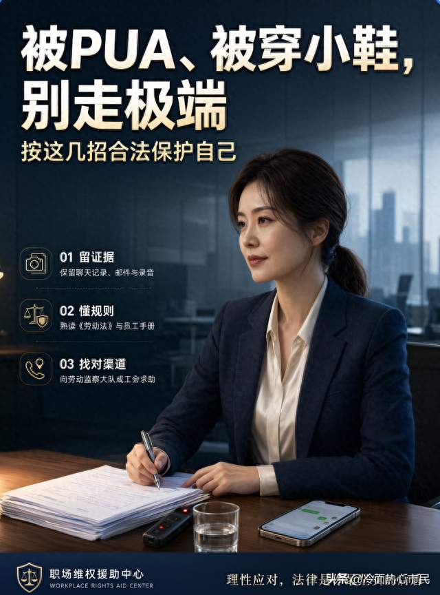 被PUA、被穿小鞋，别走极端，按这几招合法保护自己！
