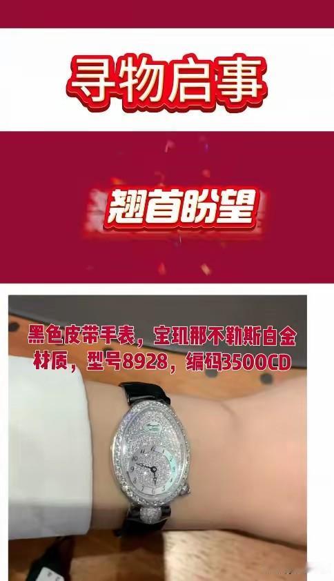 39万多一块的手表就这样在树上挂了六天！
长沙的邱女士晚上喝多了，手表丢失在长沙