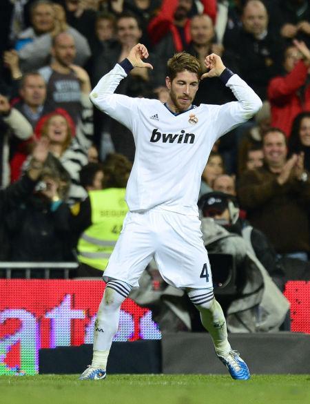 【皇马5-1毕尔巴鄂竞技 拉莫斯激情庆祝】11月18日凌晨，2012/13赛季西