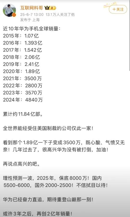 华为手机怎么越卖越少了