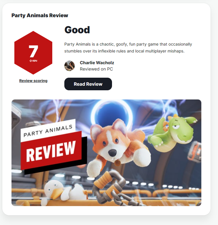《猛兽派对》评分解禁，IGN 给出 7 分并评价其“可爱而混乱”