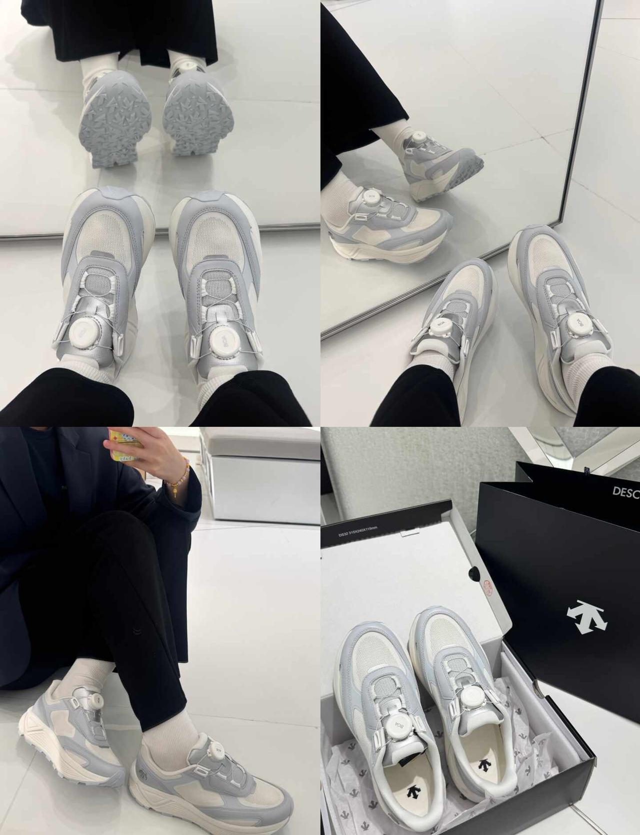 一双好鞋穿遍夏天👟
▫️ 迪桑特｜灰调与白，氛围感高级
▫️ BOA旋钮，懒人