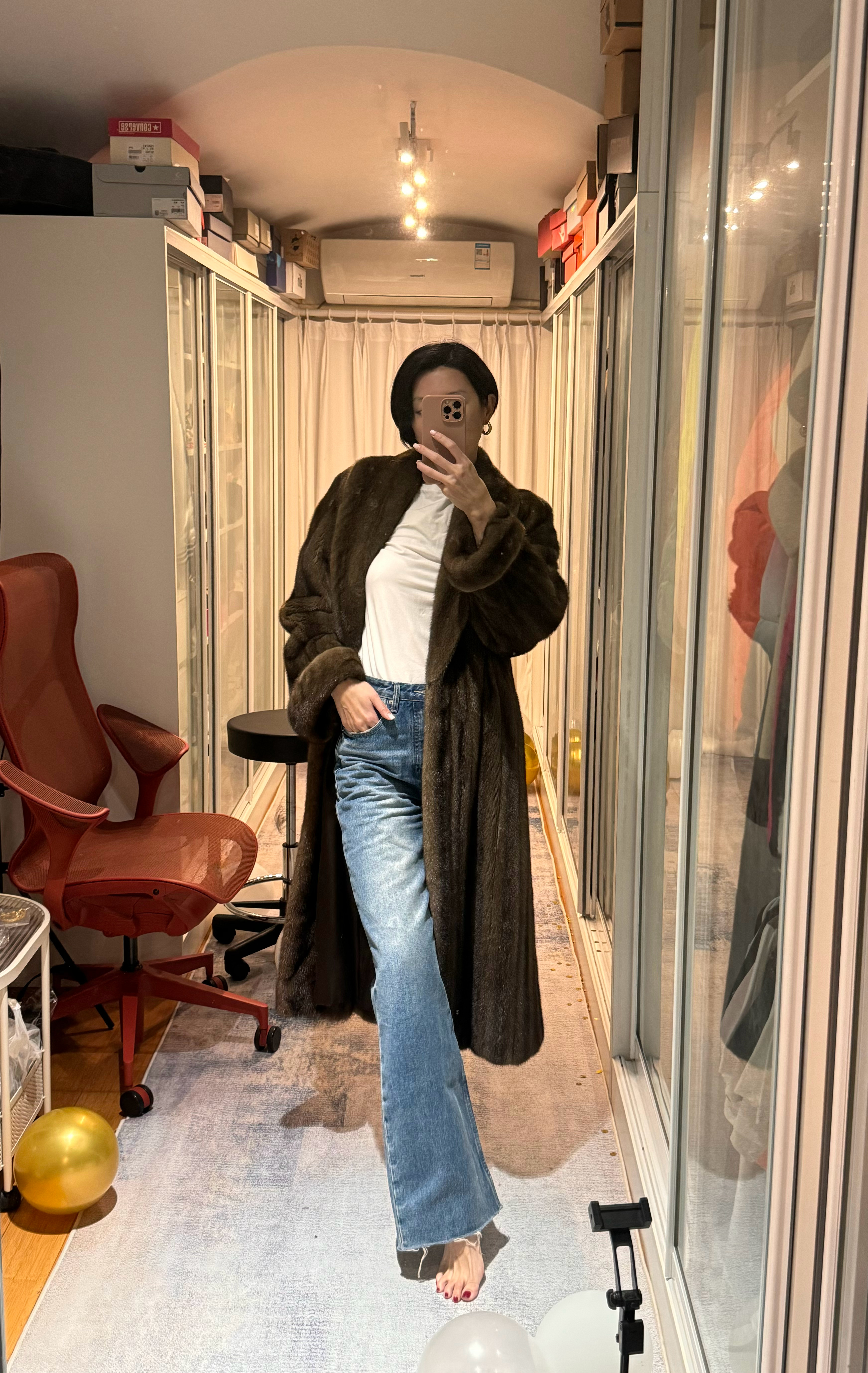 成熟女人的血脉觉醒之貂皮大衣，以前觉得很土，现在觉得还挺洋气～皮草穿搭东北大妈用