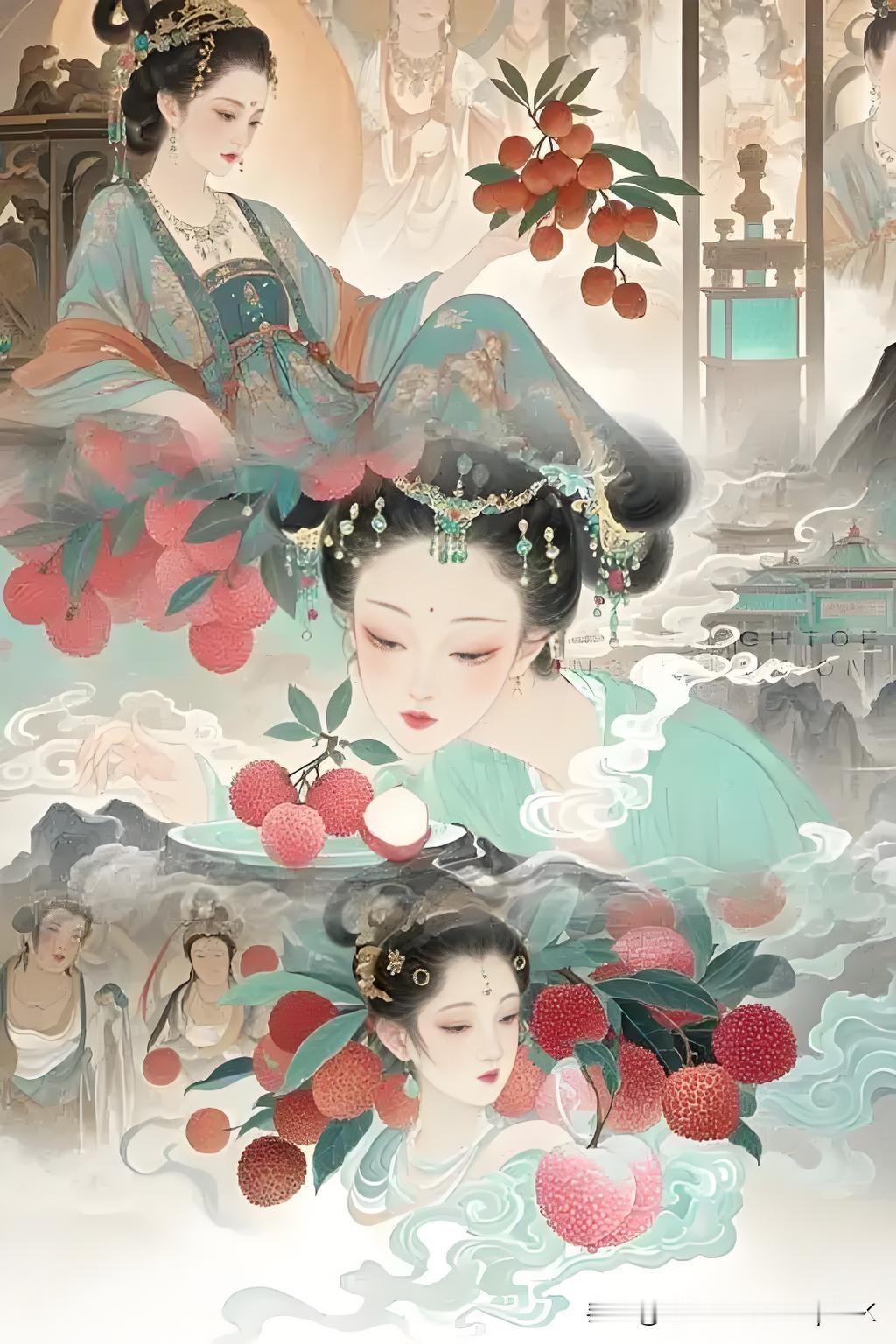 《过华清宫绝句三首》
——唐·杜牧
长安回望绣成堆，
山顶千门次第开。
一骑红尘