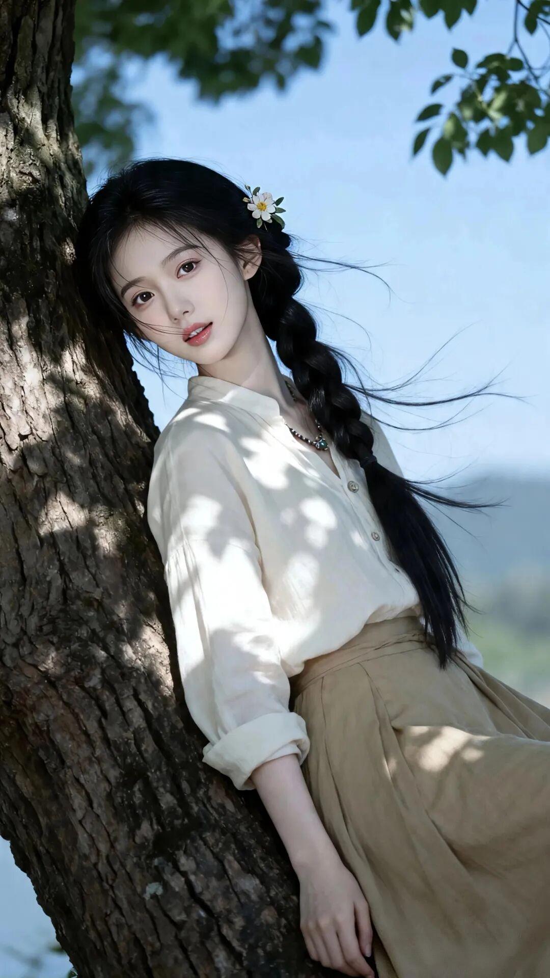 这组照片充满了清新治愈的文艺感，像一首写在夏日里的温柔小诗🌿
整体氛围与场景