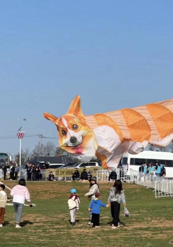 潍坊风筝节万物皆可乘东风飞天风筝节没有放不上天的东西潍坊风筝节太会整活了！各种脑