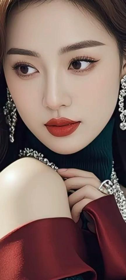 优雅红唇，奢华珠宝，尽显时尚魅力！💄✨💎