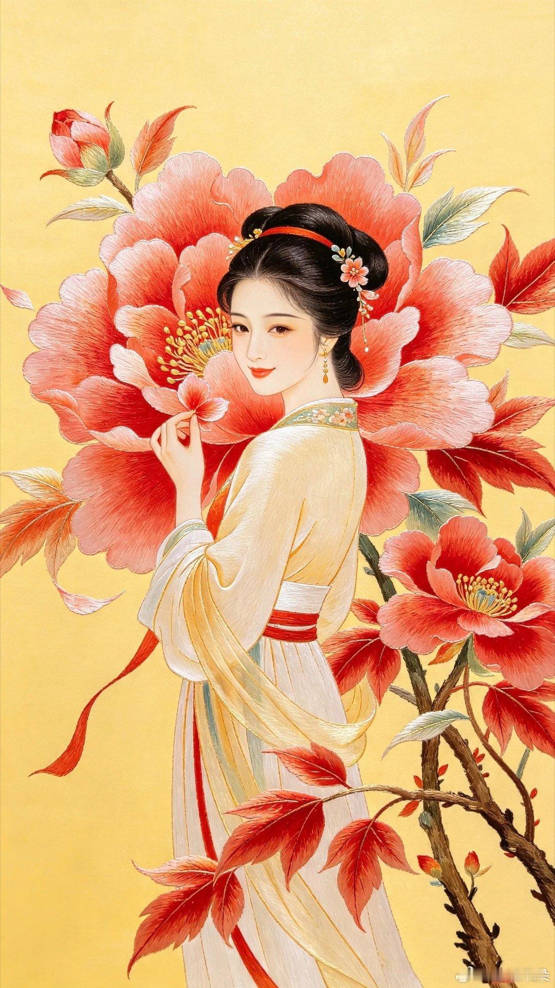 花开富贵·优雅华贵古风美人意境壁纸 