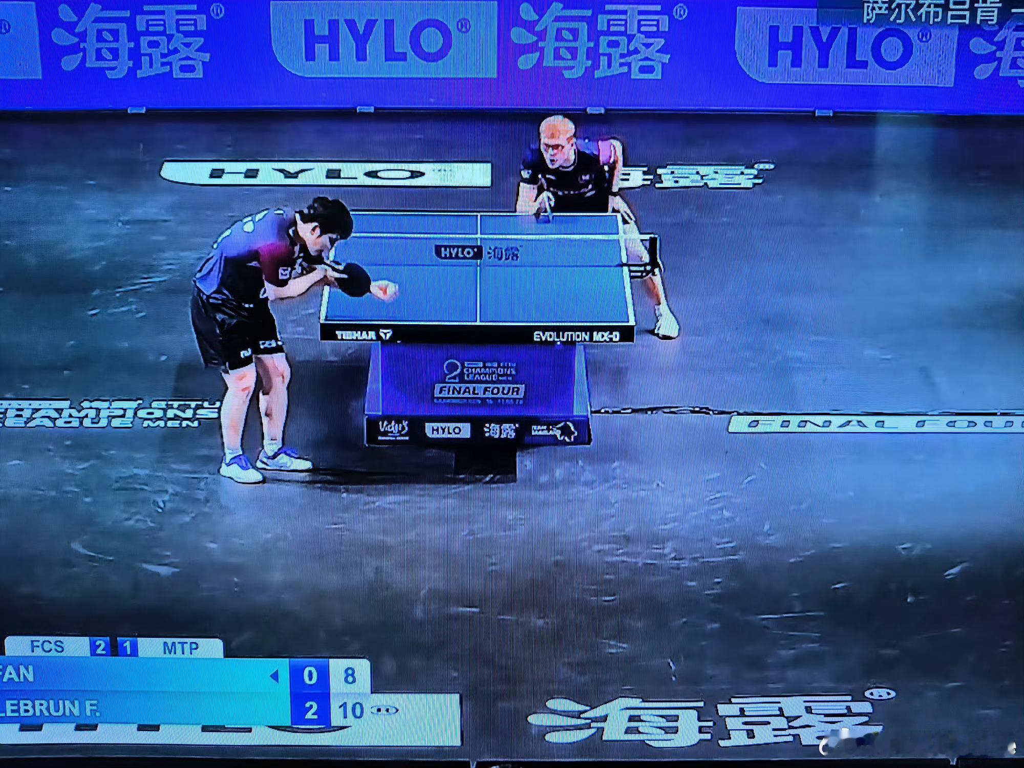 樊振东0比3大勒布伦也就是发挥失常了，加油小胖比分：樊振东0-3A勒布伦【6-1