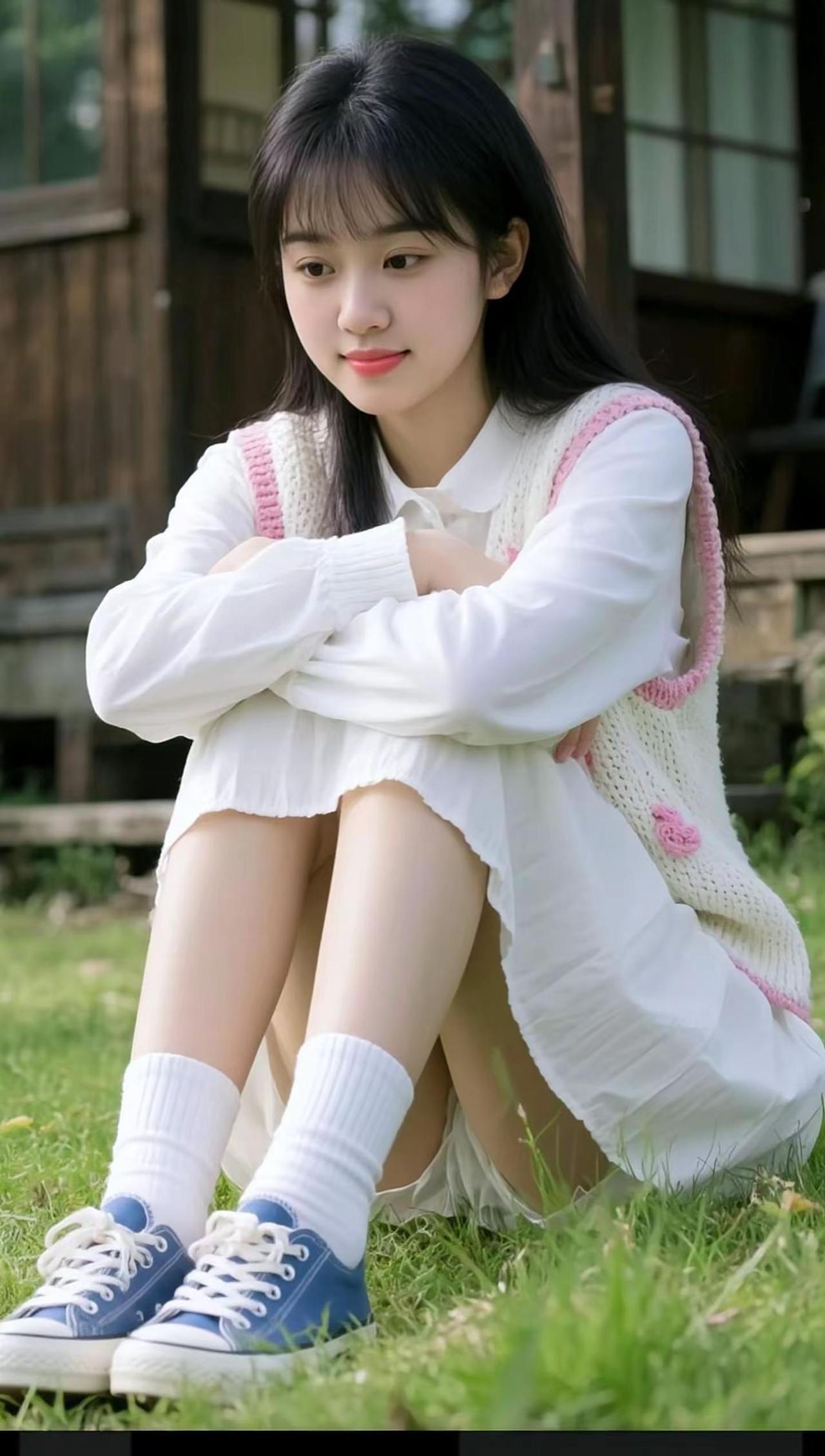 AI清新少女写真 ai创作 清新jk风格