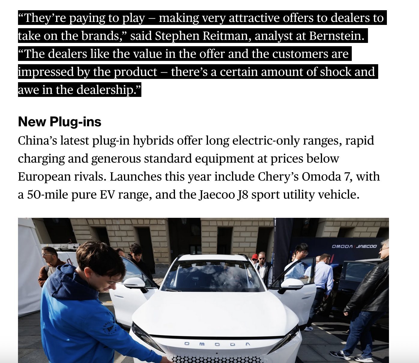 中国车企在欧洲的“抢滩”策略，其实很直接：重金铺渠道，用极具诱惑力的条件说服经销