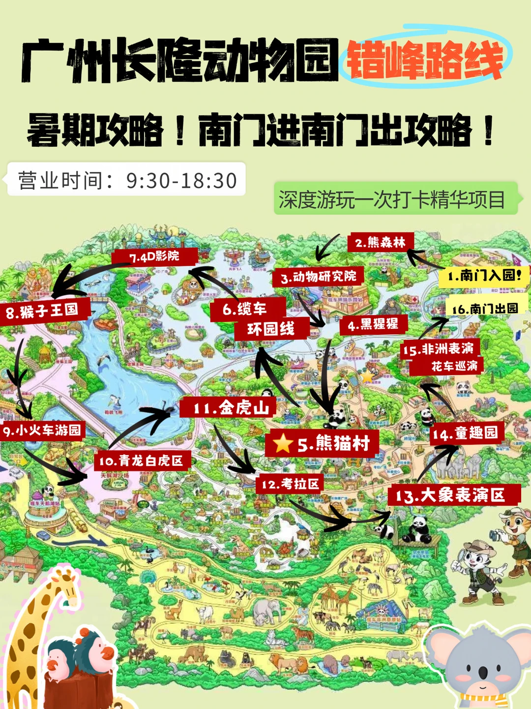 广州长隆野生动物园｜暑假南门进出不晒不累