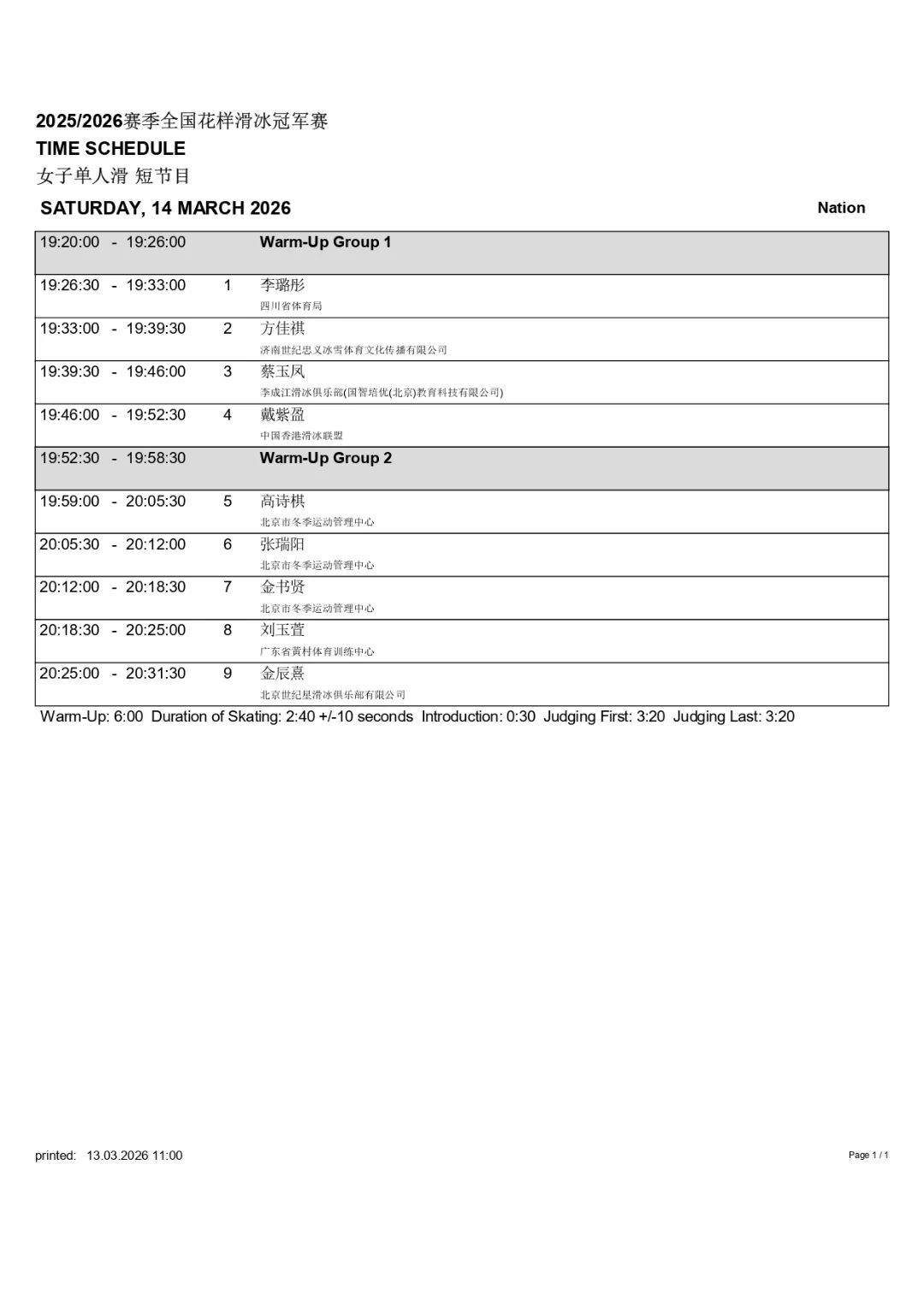女单最终阵容，明天见 