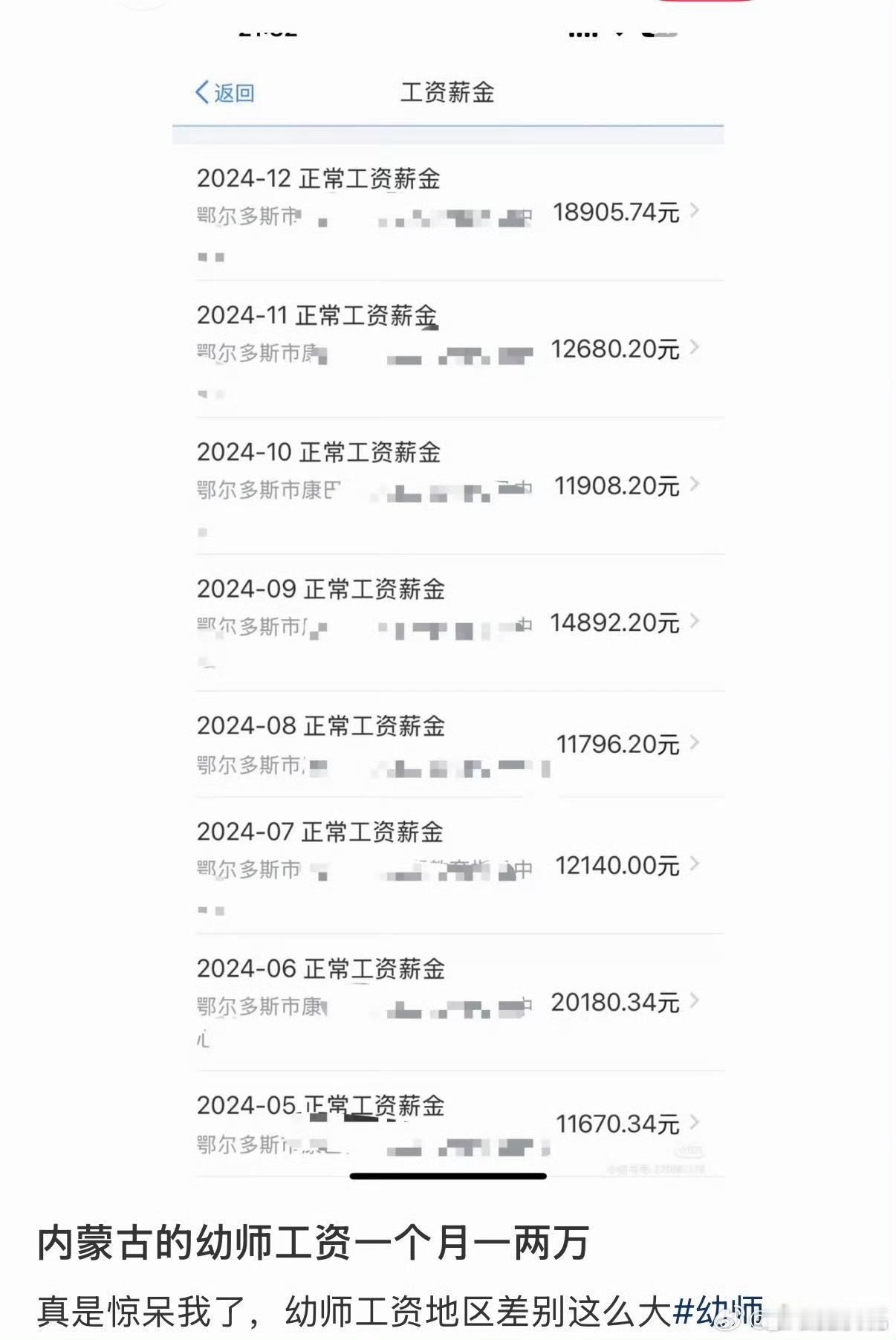内蒙做幼师工资一两万？？？ 