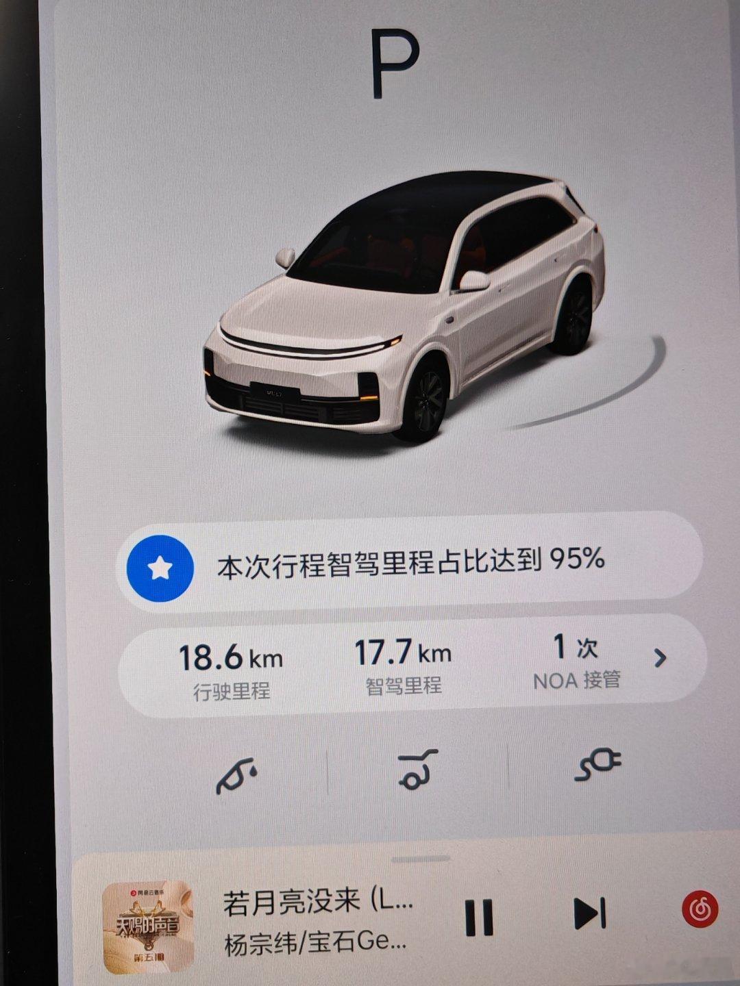 周末路况不错，智能驾驶占比干到95%了。#理想l7# 进化到6.1.0这个版本，
