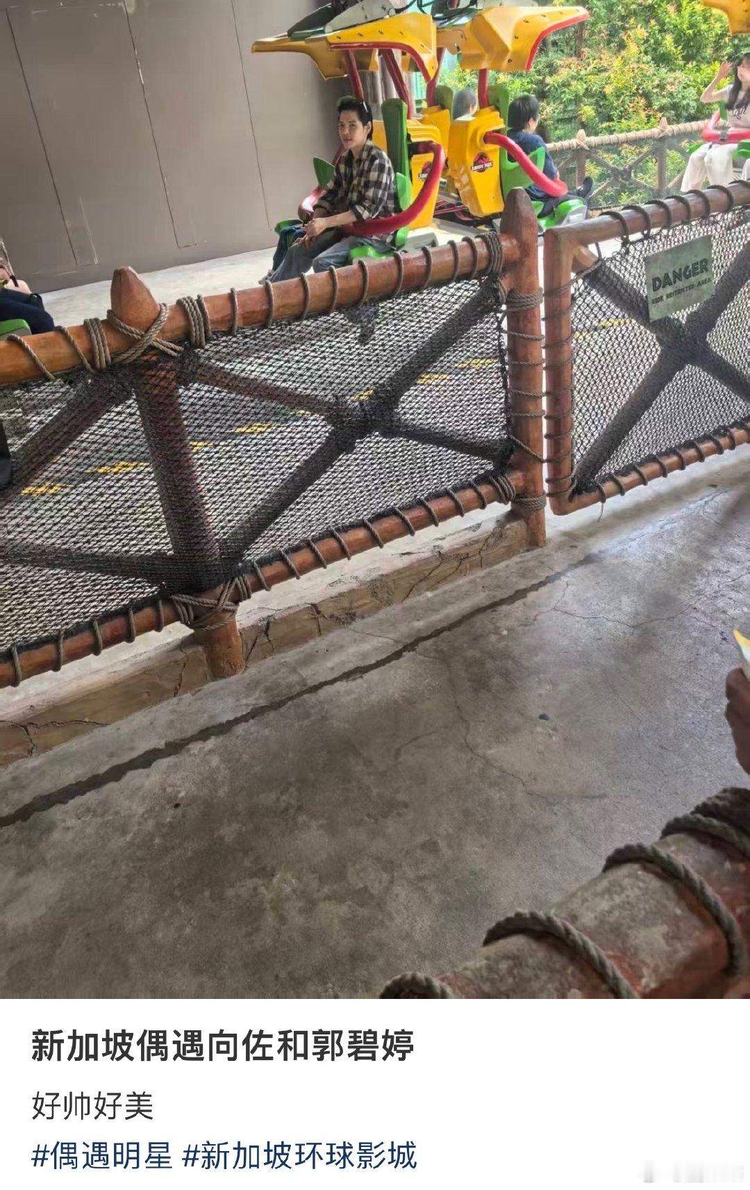 新加坡环球影城偶遇向佐郭碧婷一家网友新加坡环球影城偶遇向佐郭碧婷 新加坡环球影城