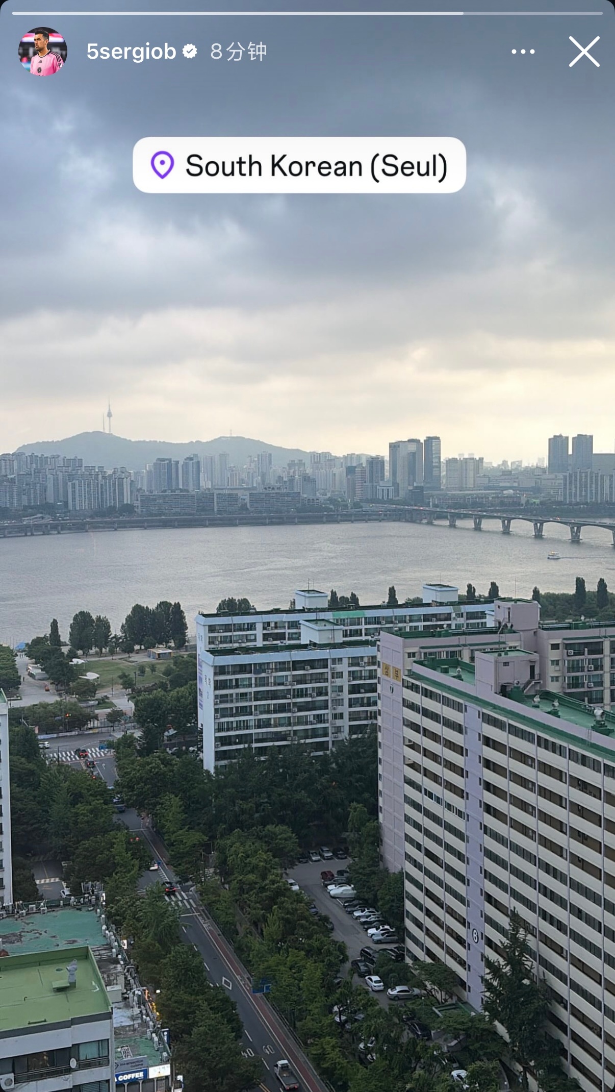 布斯克茨难得更新动态去韩国啦迈阿密国际