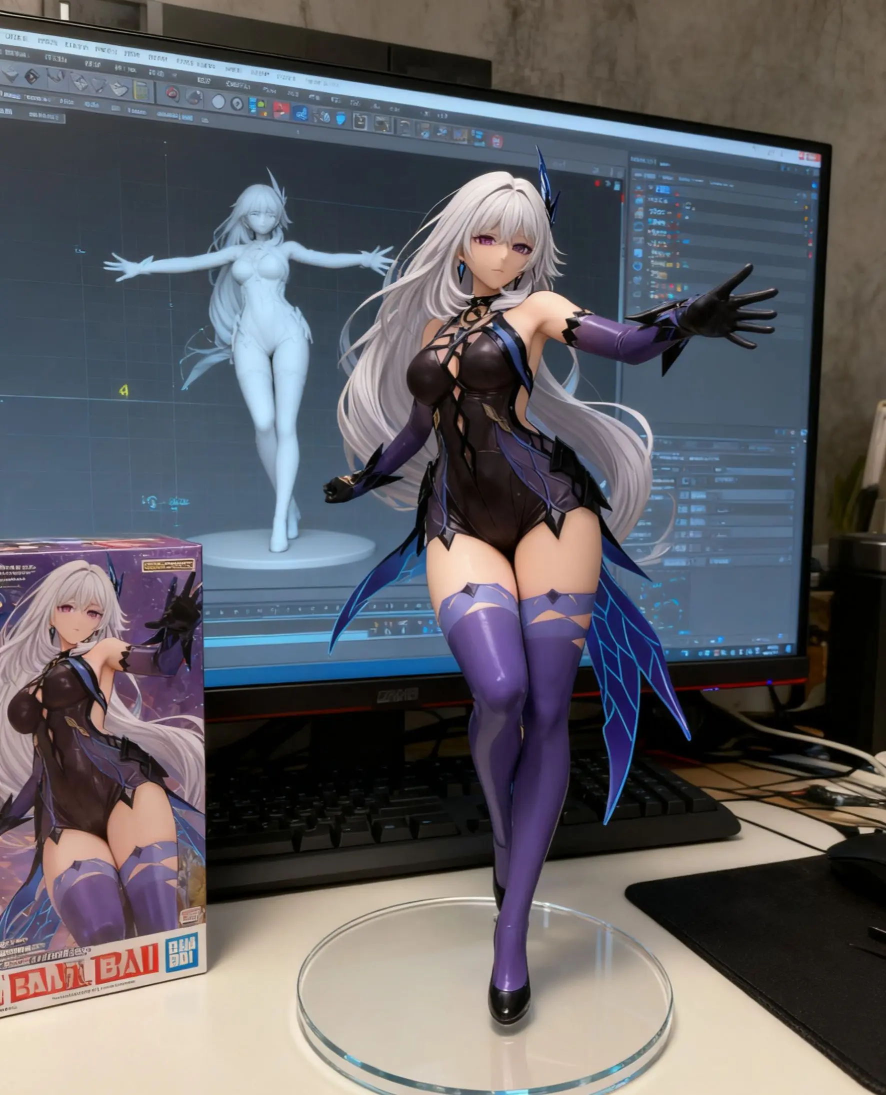 手办模型 3d建模 原神  3d打印 丝柯克