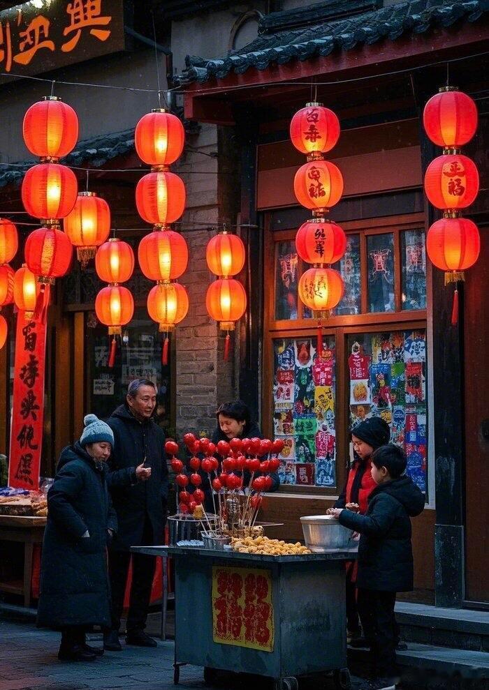 新年的氛围在街头巷尾藏不住了  随着新年的来临，街道上处处散发着节日的气氛，生活