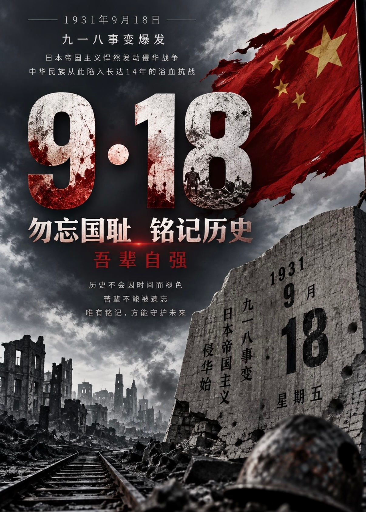 铭记九一八，勿忘国耻！918 ​​​