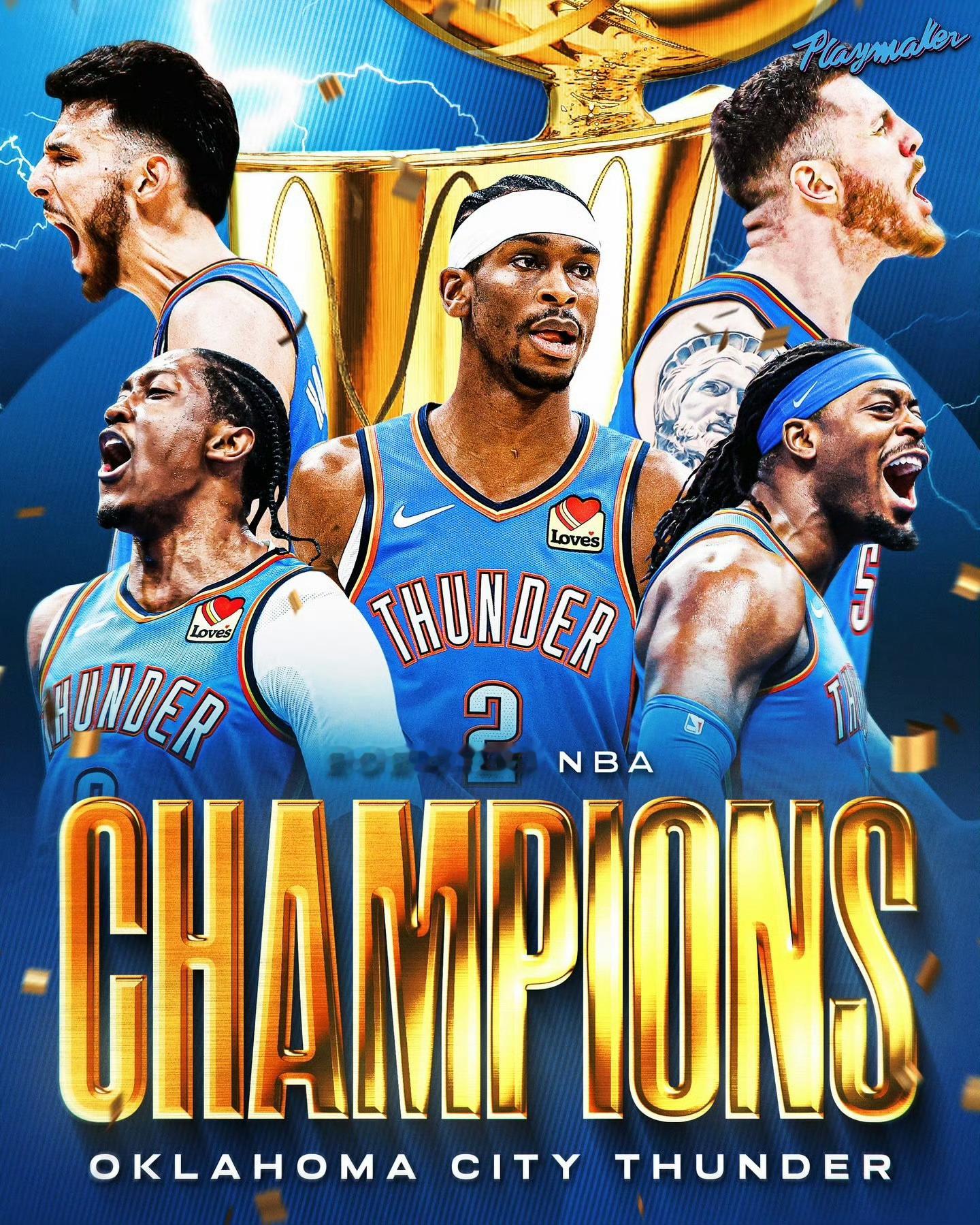 雷霆总冠军！NBA新王登基雷霆总冠军雷霆新三少弥补13年前遗憾 ​​​