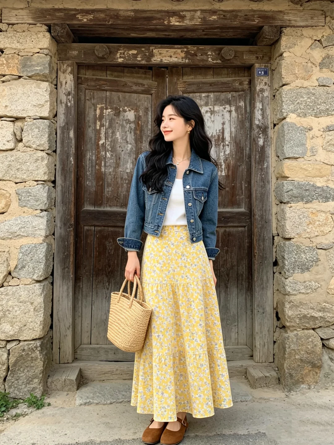 OOTD｜牛仔和碎花裙的适配度