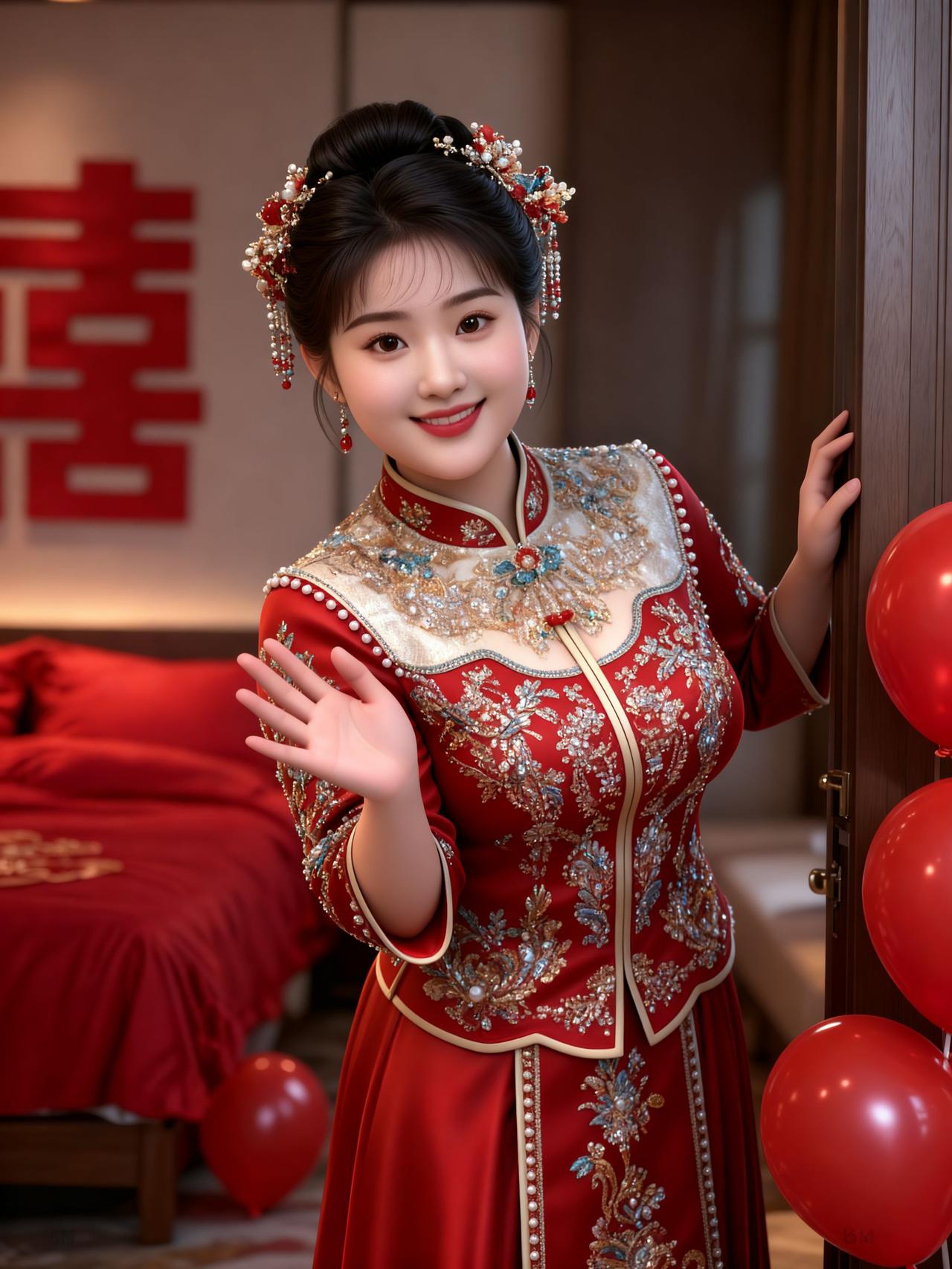 AI中式婚照 抖音ai创作