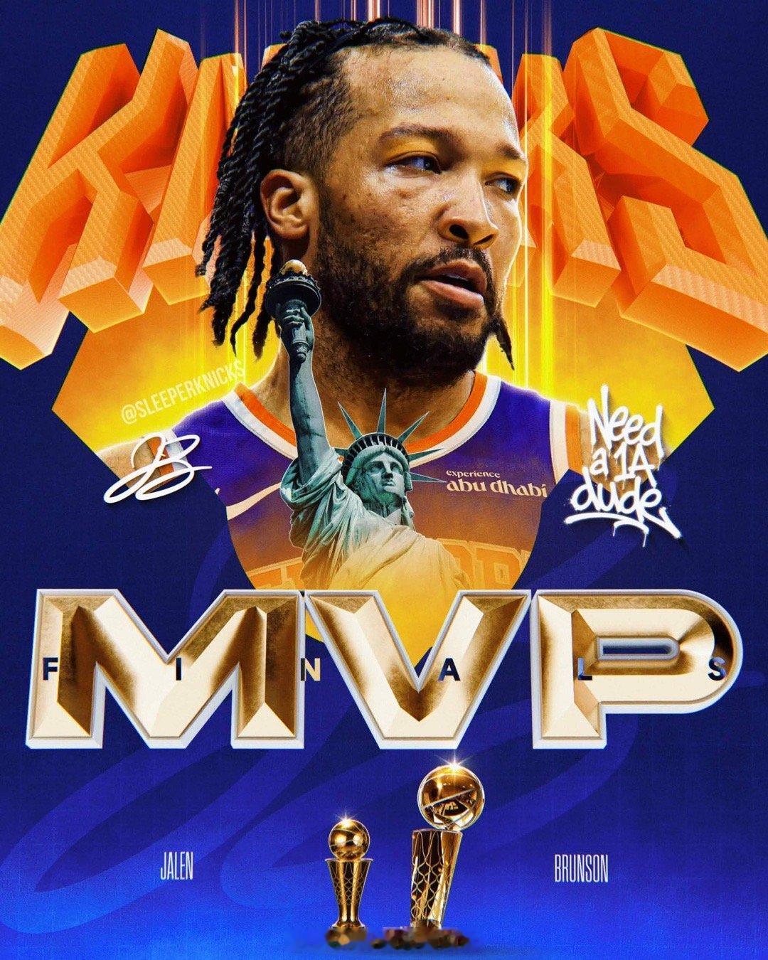 实至名归！布伦森当选总决FMVP！尼克斯总冠军尼克斯vs马刺布伦森FMVP