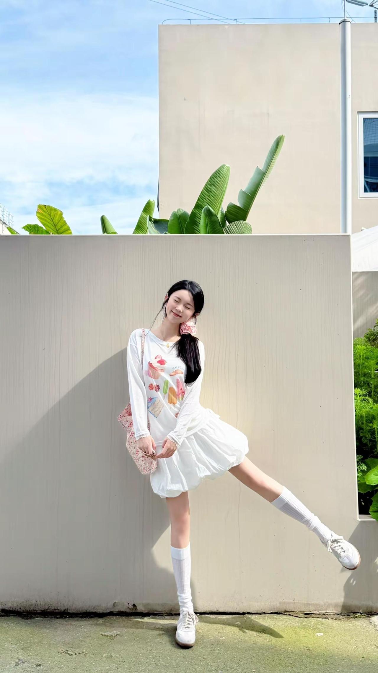 ☁️🍃🫶🏻。出游穿搭 白色穿搭look 夏日穿搭 夏季甜美风格