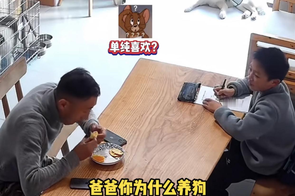 养条狗都比你强，此刻这句话彻底具象化了。刷到一条视频，视频中儿子看到父亲养了好多