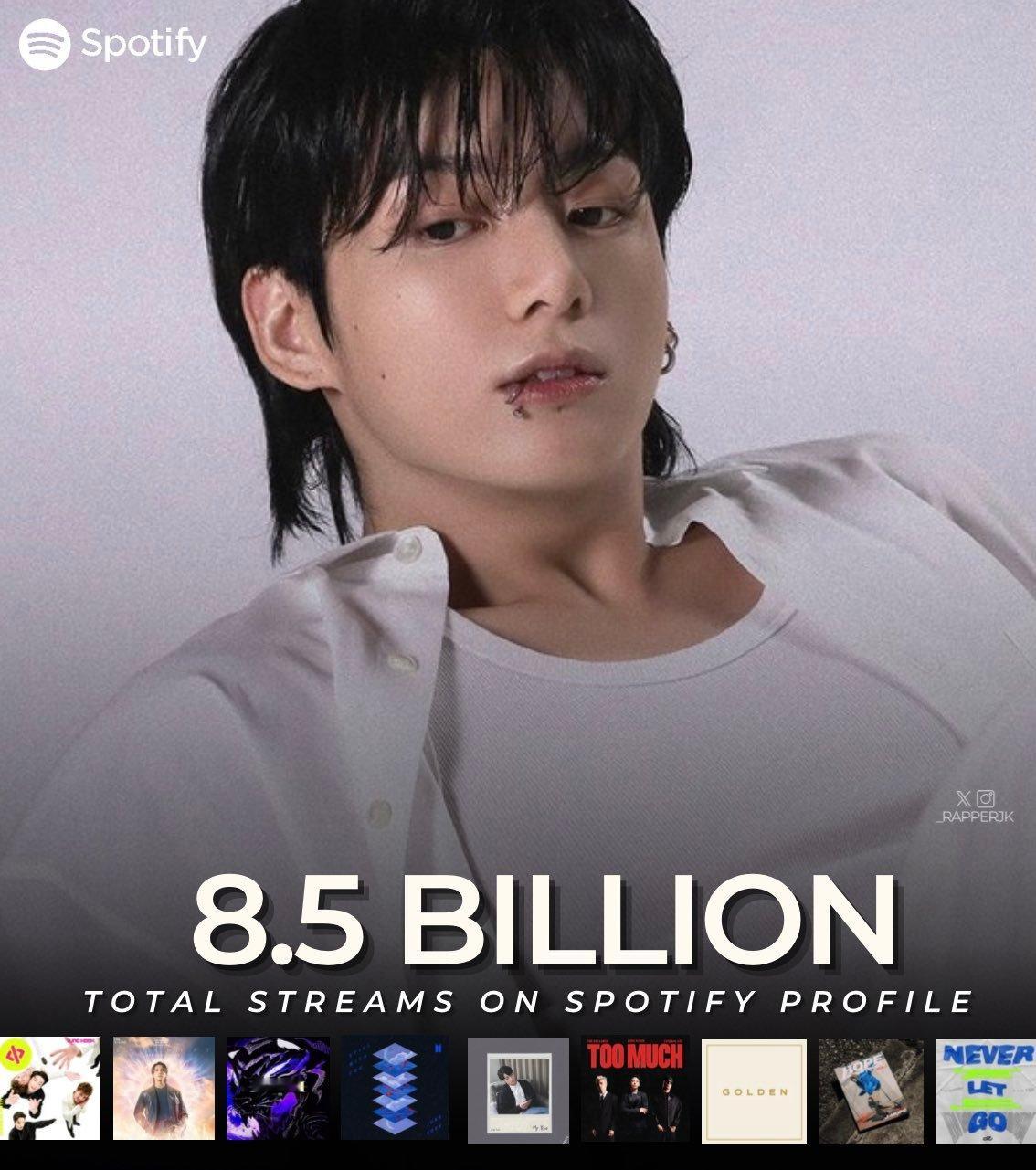 田柾国[超话]Spotify总流媒突破8️⃣5️⃣亿成为历史第1️⃣且唯1️⃣达