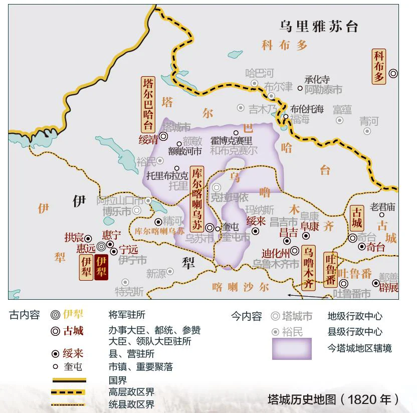 塔城地区简史及历史地图