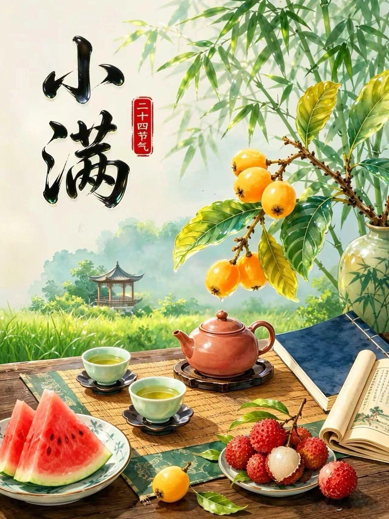 万物初盈，小得圆满
愿你我也能保持“小满”的状态
不负这初夏良辰
收获人生的幸福