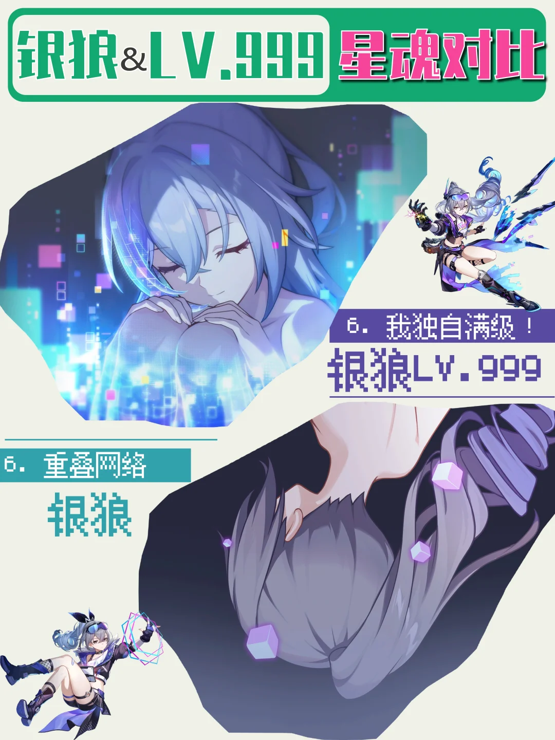 【银狼LV.999】&【银狼】星魂对比