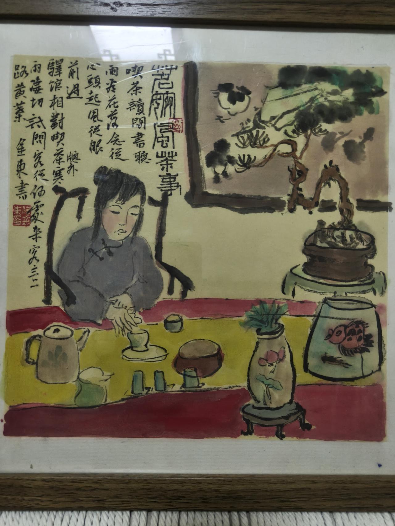 几年前的旧作，在朋友的茶室，好久好久没在画这些东西了，应该拾到起来，画自己喜欢的