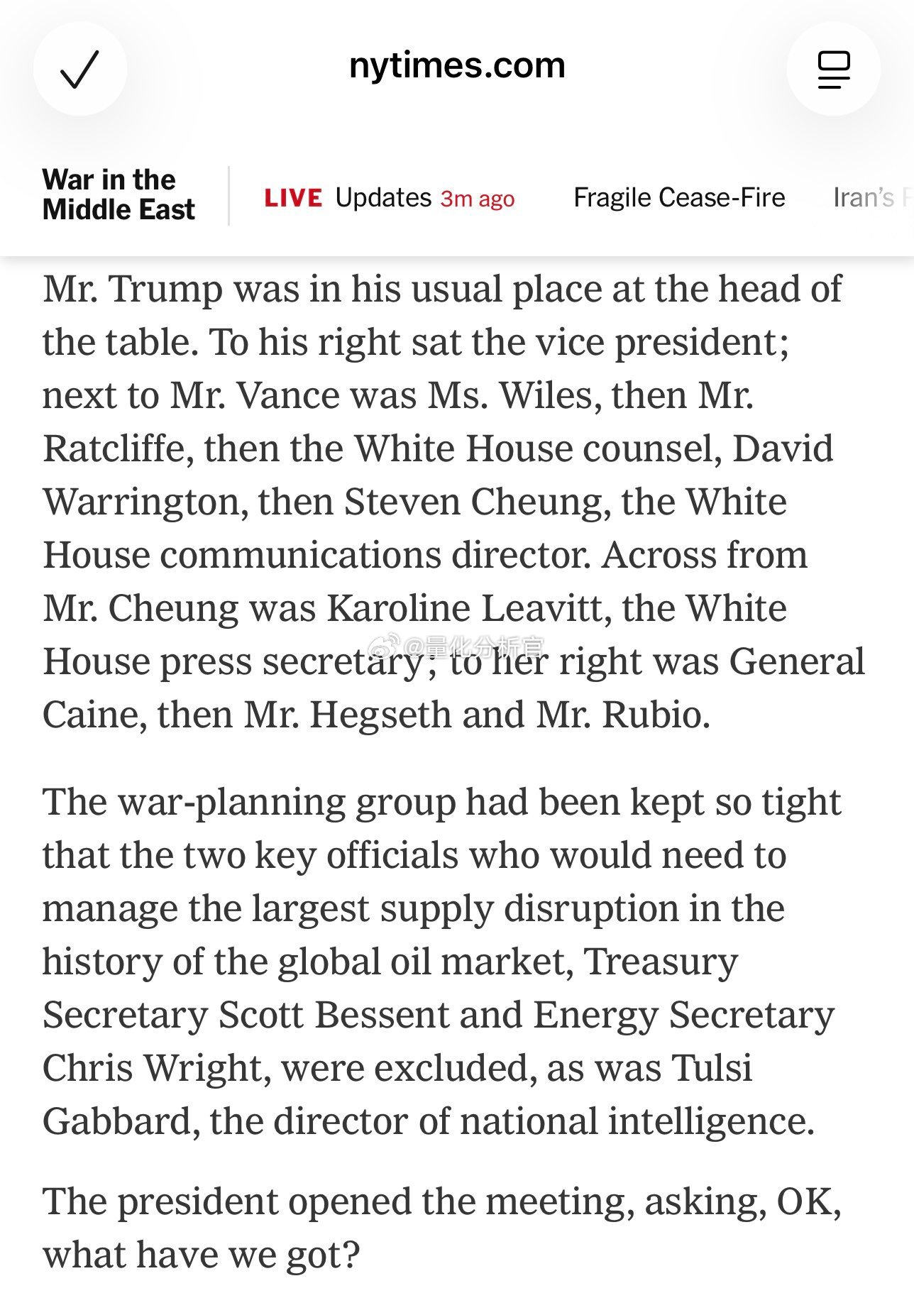 川普是如何发起伊朗战争的？一拍脑袋就干了；据纽约时报报道，对伊朗发动战争的决定，