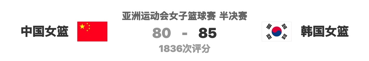 中国女篮无缘亚运会决赛中国女篮 80-85 不敌韩国，无缘亚运会决赛1994 年