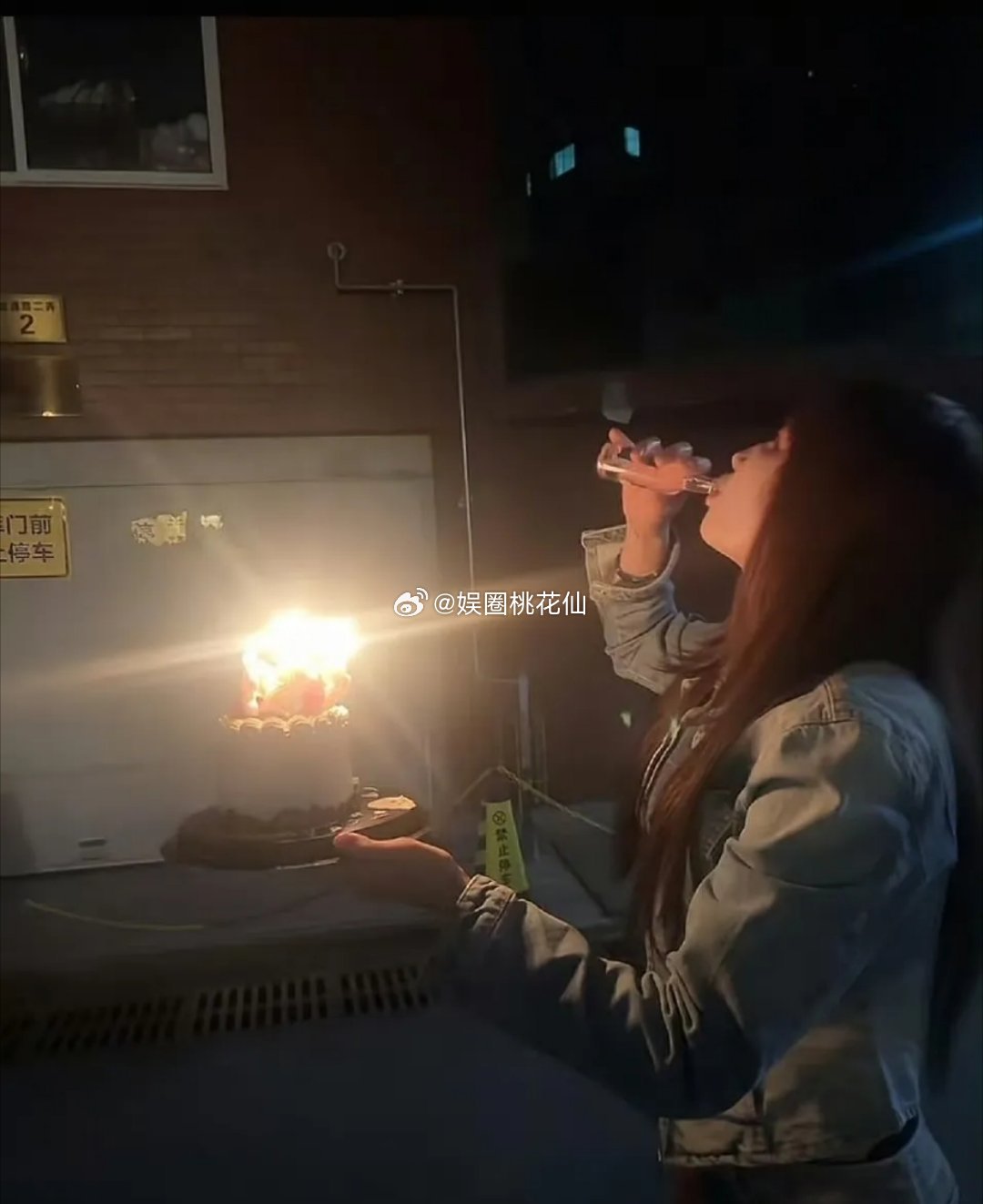 27岁的演员王添羽生日派对上，想模仿网红的“喷火蛋糕”拍视频，结果出了事。她为了